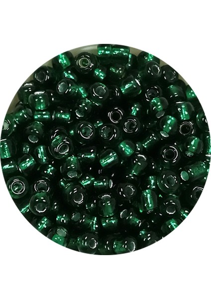 Dökme Cam Kum Boncuk (8/0) 3 mm - 20 Gram - Koyu Yeşil - Bnc146