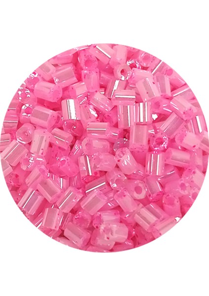 Kesme Cam Boncuk 2mm - 20 Gram - Pembe -bnc323