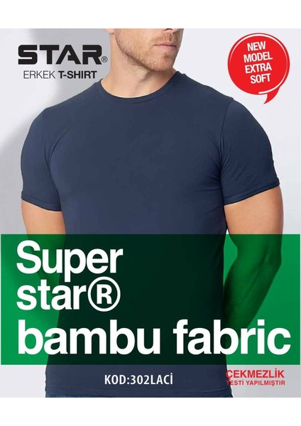 3 Lü Erkek Organik Bambu Kısakol Sıfır Yaka Basic T-Shirt