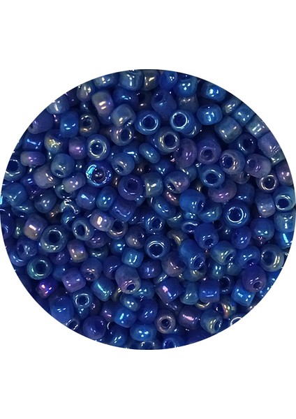 Dökme Cam Kum Boncuk (11/0) 2 mm - 60 Gram - Koyu Mavi - Bnc052