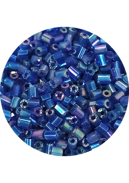 Kesme Cam Boncuk 2mm - 60 Gram - Koyu Mavi - Bnc392