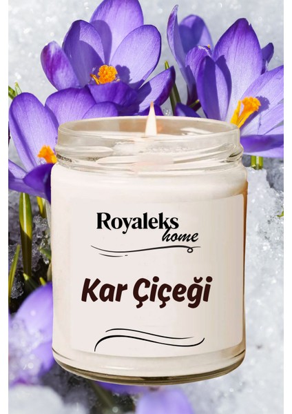 Doğal Özel Seri Kokulu Dekoratif Kavanoz Mum 210 cc - Kar Çiçeği - Ryl