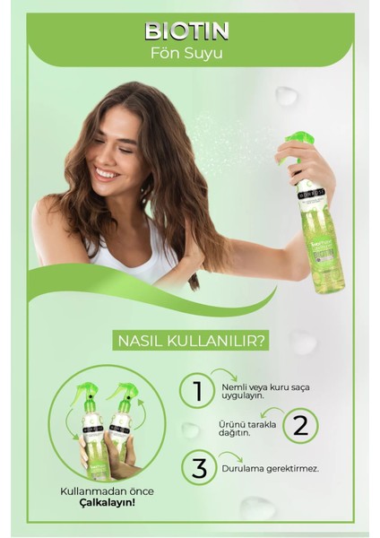 Biotin Çift Fazlı Saç Kondisyoner Fön Suyu 400 ml - Mrfs