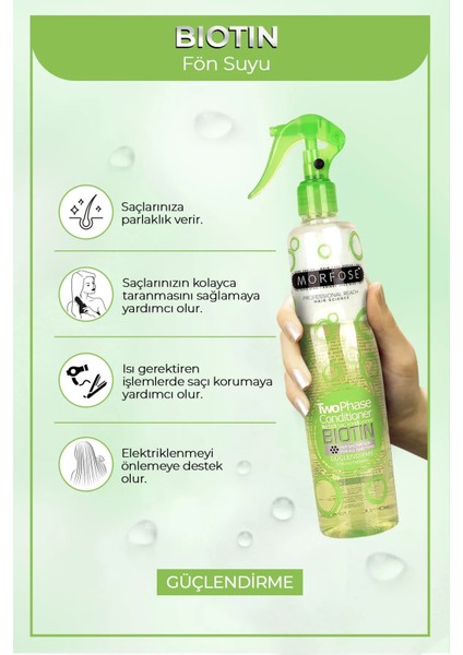 Biotin Çift Fazlı Saç Kondisyoner Fön Suyu 400 ml - Mrfs