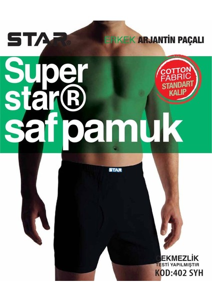 3 Lü Erkek Saf Pamuk Paçalı Külot