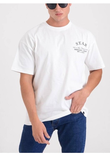 Erkek Oversize Arkası Yazılı T-Shirt
