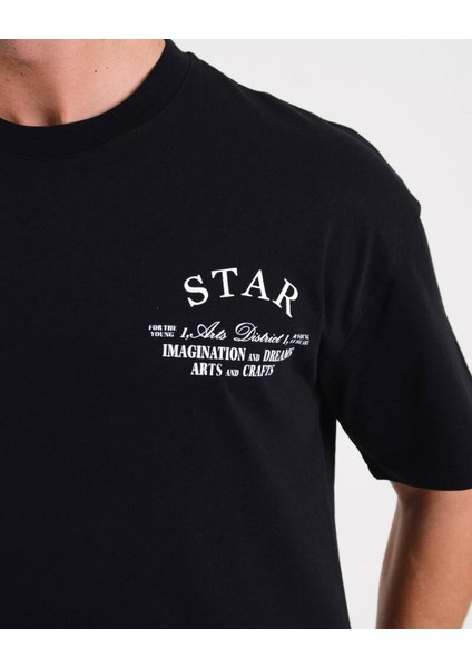 Erkek Oversize Arkası Yazılı T-Shirt