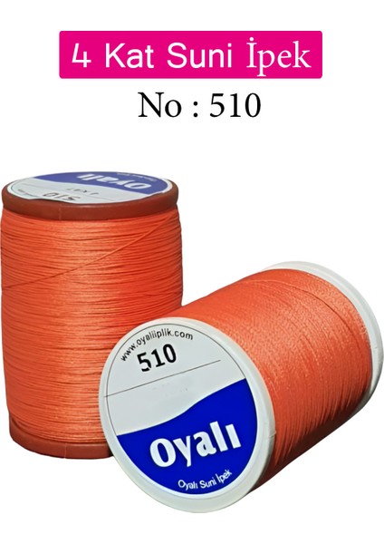 Oyalı 4 Kat Suni Ipek Iplik Iğne Oyası Boncuk Ipi Tığ Oyası NO:510
