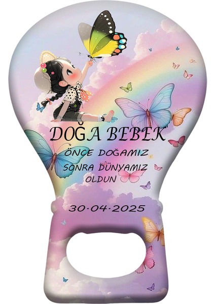 Yeni Doğan Kız Çocuğu Için Özel Tasarlanabilen 50 Adet Balon Magnet Açacak