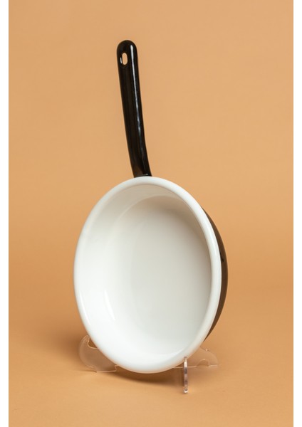 Velluto Nero Emaye Saplı Siyah Sahan | Ebutay