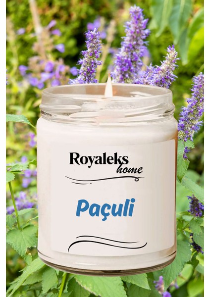 Doğal Özel Seri Kokulu Dekoratif Kavanoz Mum 210 cc - Paçuli Esansı - Ryl