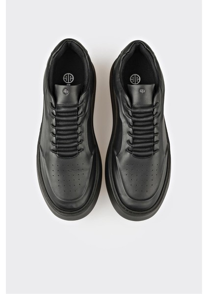 Siyah Deri Erkek Spor Ayakkabı fırsatları