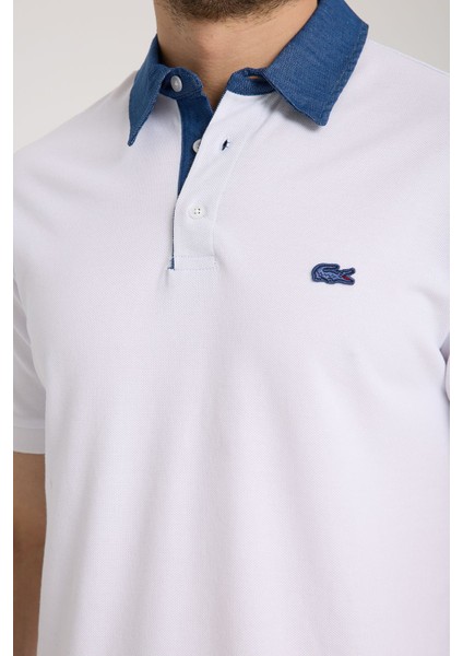 Polo Mono Yaka Beyaz Regular Fit