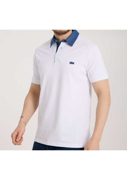 Polo Mono Yaka Beyaz Regular Fit