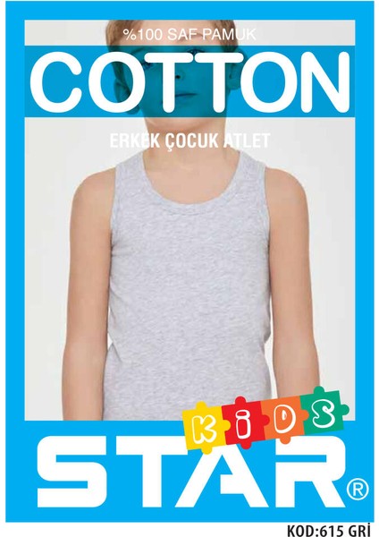 3 Lü Erkek Çocuk Saf Pamuk Atlet modelleri