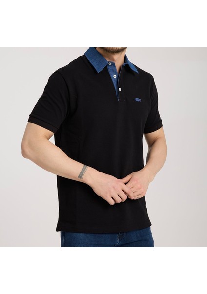 Polo Mono Yaka Siyah Regular Fit indirimleri