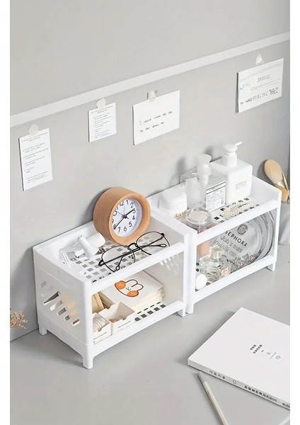 Organizer Katlı Masaüstü Raf - Katlı Organizer - 2 Raf Beyaz fiyatları