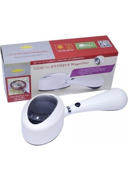 Işıklı 60X35 El Büyüteç