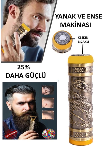 KP-2074 2 In 1 Profosyonel Suya Dayanaklı Ense ve Yanak Makinası