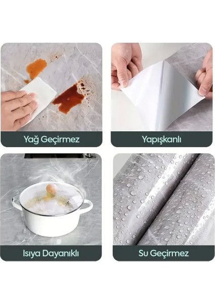 Mermer Desenli Kaplama Kağıdı 5 Metre