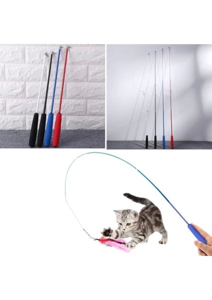 Teleskopik Zilli ve Tüylü Kedi Oyuncağı