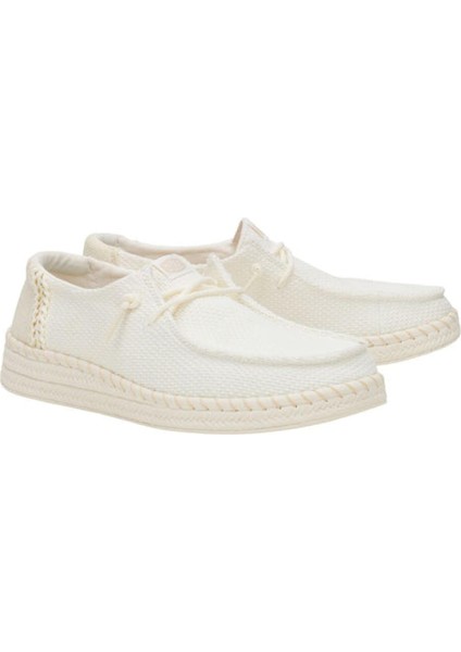 43681 Wendy Espadrille Woven Beyaz Kadın Ayakkabı
