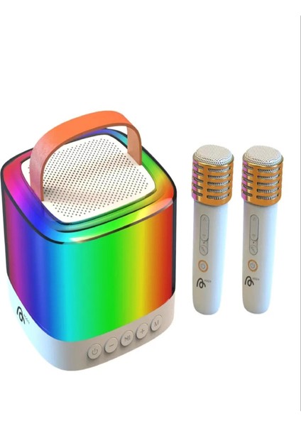 Karaoke Bluetooth Hoparlör Aggıy Ag-S7 Kablosuz Mikrofonlu Rgb LED Parti Işıklı