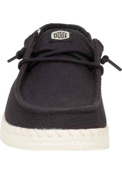 43681 Wendy Espadrille Woven Siyah Kadın Ayakkabı modelleri