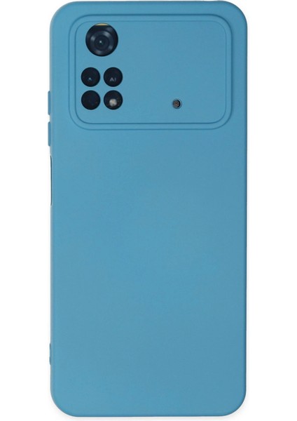 Xiaomi Poco M4 Pro 4g Kılıf Nano Içi Kadife Silikon - Mavi Dpmah