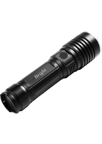 Bright GHT-5761 XP90 LED 3 Mod Zoomlu Yağmur Suyu Geçirmez Şarjlı El Feneri 26650 Pilli