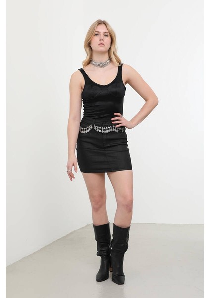 Kalın Askılı Parlak Body Siyah fiyatları