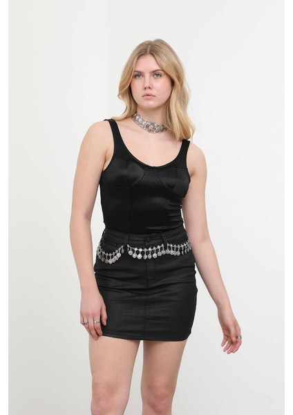 Kalın Askılı Parlak Body Siyah fırsatları