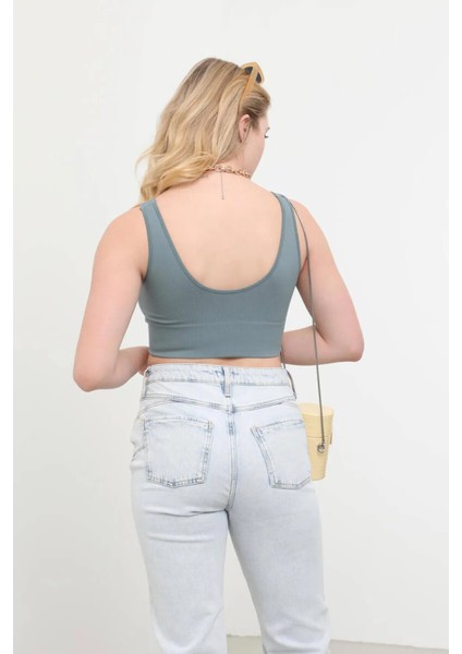 V Yaka Fitilli Büstiyer Mint