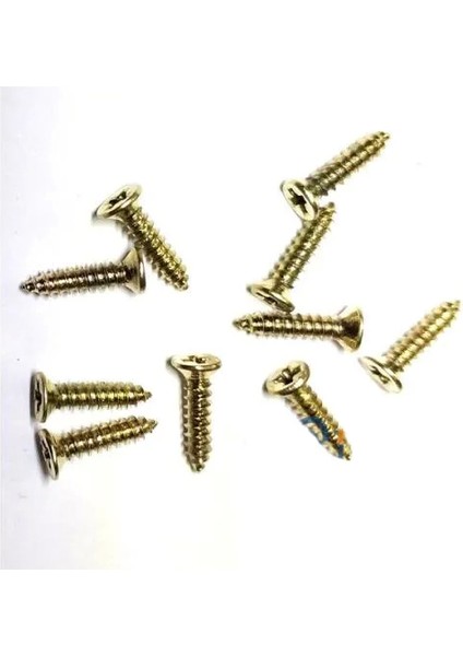 Klips, Menteşe, Ayak, Ağaç, Sunta Vidası 2,2x9,5mm - Sarı 100 Adet