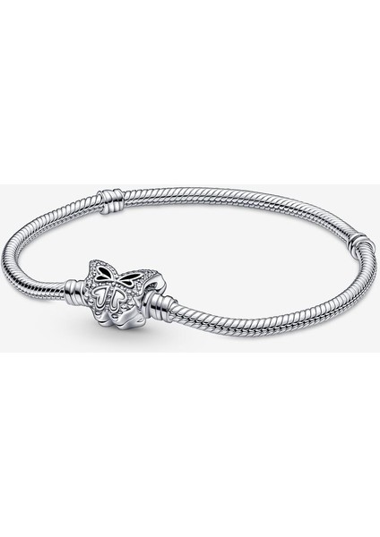 Pandora Moments Kelebek Klipsli Bileklik 925 Ayar Gümüş