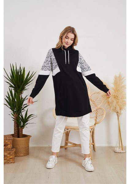 Dantel Detaylı Sweatshirt