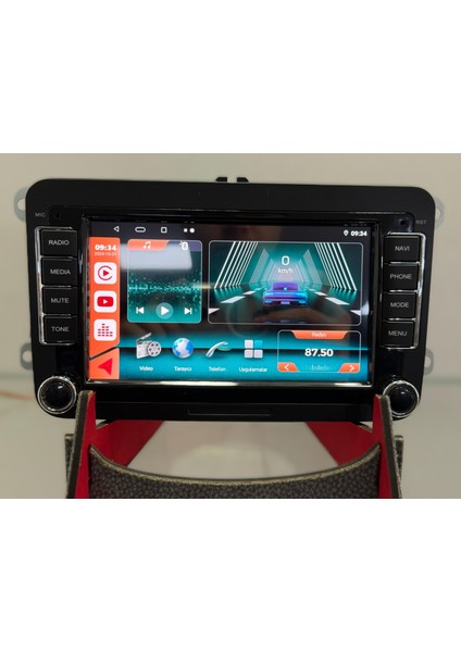 Volkswagen Golf 6 Navgiasyon Android Multimedya Carplay Double Bt