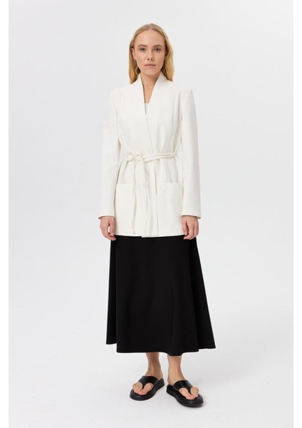 Cepli Kuşaklı Ceket