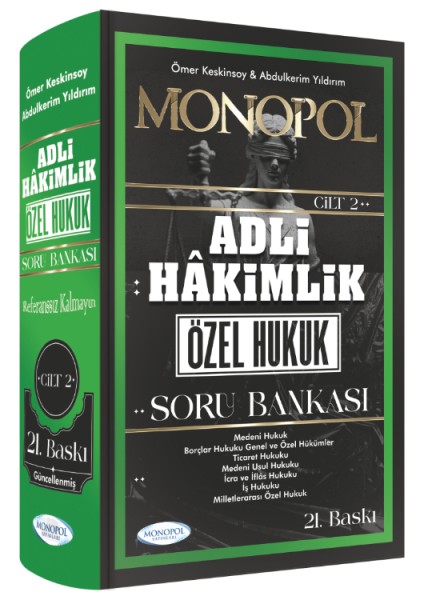 Adli Hakimlik Özel Hukuk Soru Bankası 21. Baskı