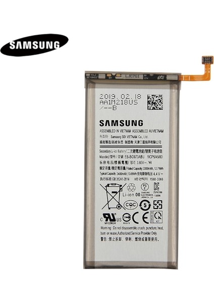 Samsung S10 SM-BG973F Pil Batarya EB-BG973ABU/EB-BG973ABE