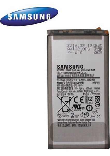 Samsung S10+ Plus EB-BG975ABU Batarya Pil ve Tamir Set Servis