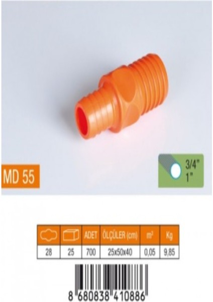 1-3/4 Redüksiyon Ek