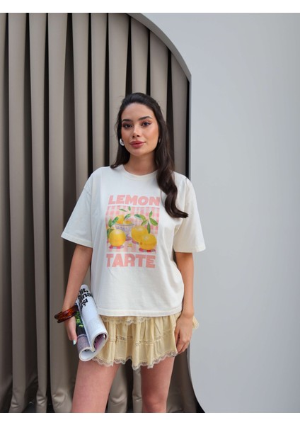 Lemon Tarte Baskı T-Shirt