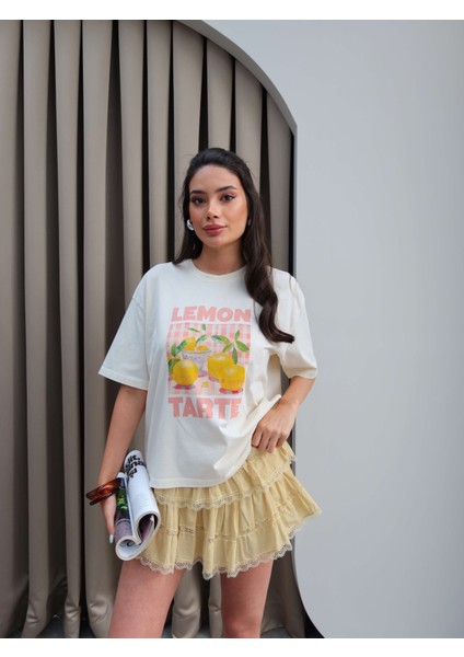 Lemon Tarte Baskı T-Shirt