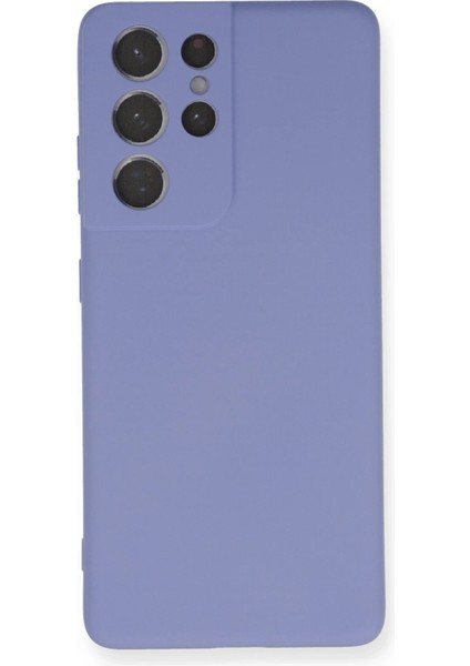 Samsung Galaxy S21 Ultra Kılıf Nano Içi Kadife Silikon - Lila Dpmah