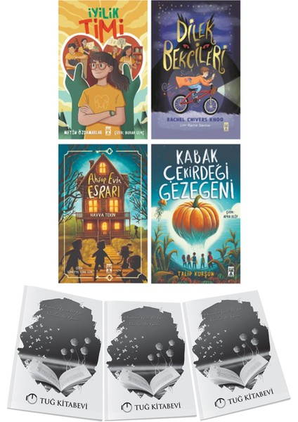 Iyilik Timi-Dilek Bekçileri-Ahşap Evin Esrarı-Kabak Çekirdeği Gezegeni 4lü Set + Hediyeli