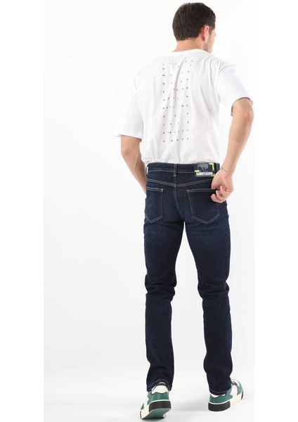 Erkek Regular Fit Jean Pantolon Lacivert