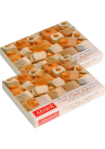 Lokum Sade ve Beyaz Fındıklı 750 gr x 2 Adet