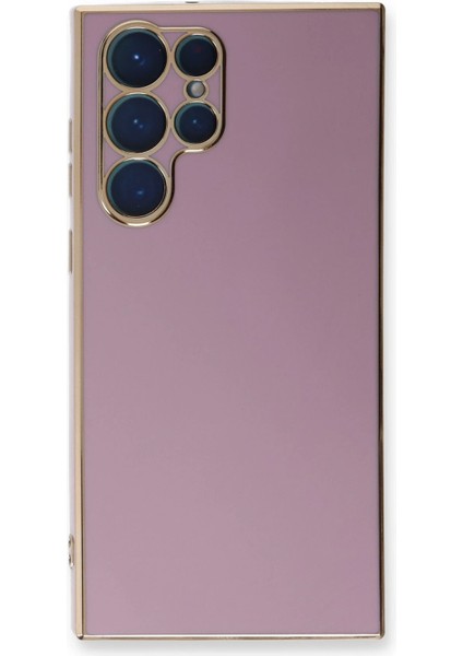 Samsung Galaxy S22 Ultra Kılıf Volet Silikon - Mor Dpmah