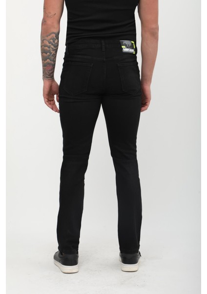 Erkek Regular Fit Jean Pantolon Siyah